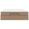 vidaXL Bettgestell mit Matratze mit Matratze 2 pcs Hellbraun PVC