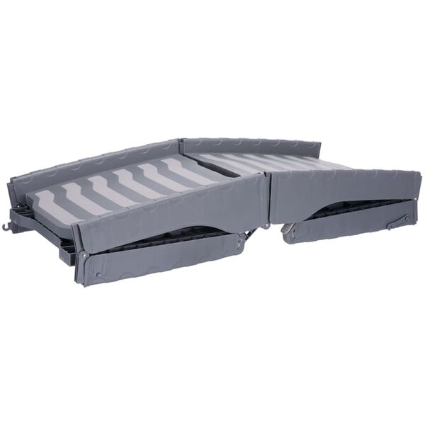 TRIXIE 3-fach klappbare Haustierrampe 39 x 150 cm Grau 3947676