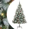 vidaXL K&uuml;nstlicher Weihnachtsbaum Gr&uuml;n und Wei&szlig; 210 cm