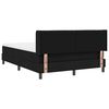vidaXL Boxspringbett mit Matratze Schwarz 190 x 140 cm Polyester
