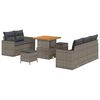 vidaXL Gartensofa-set mit Kissen 8 pcs Grau Poly-Rattan