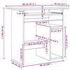 vidaXL Schreibtisch Schwarz Eichen-Optik 80x45x74 cm Holzwerkstoff