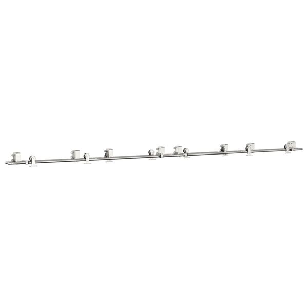 vidaXL Schiebet&uuml;r-Beschlagsatz 366 cm Edelstahl Silbern