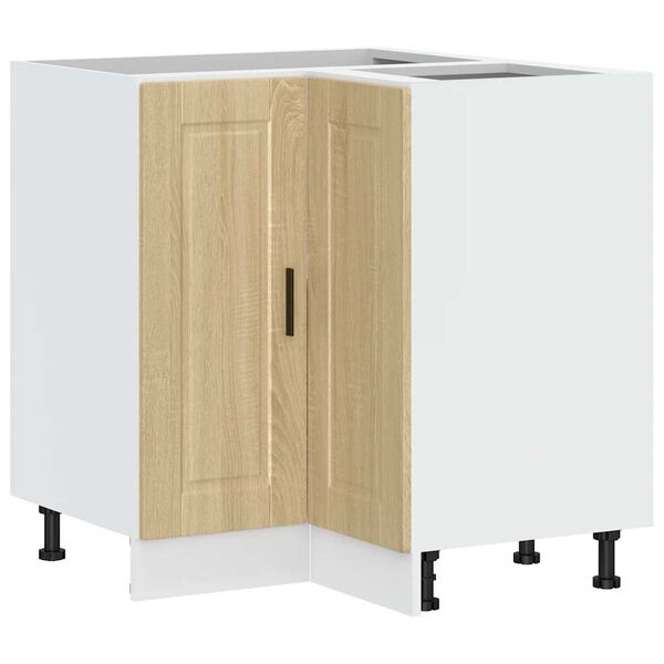 vidaXL K&uuml;chen-Eckunterschrank Porto Sonoma-Eiche Holzwerkstoff