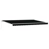 vidaXL Einziehbare Markise Schwarz 500 x 350 cm