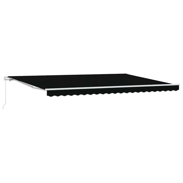 vidaXL Einziehbare Markise Schwarz 500 x 350 cm