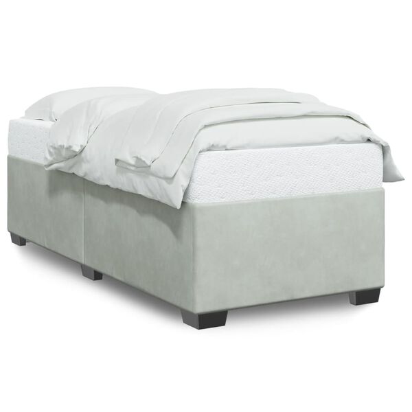 vidaXL Bettgestell ohne Matratze Hellgrau 80x200 cm Samt
