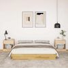 vidaXL Massivholzbett ohne Matratze 135x190 cm Eichenholz