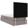 vidaXL Bett mit Stauraum und LED mit LED Taupe 90 x 200 cm Polyester