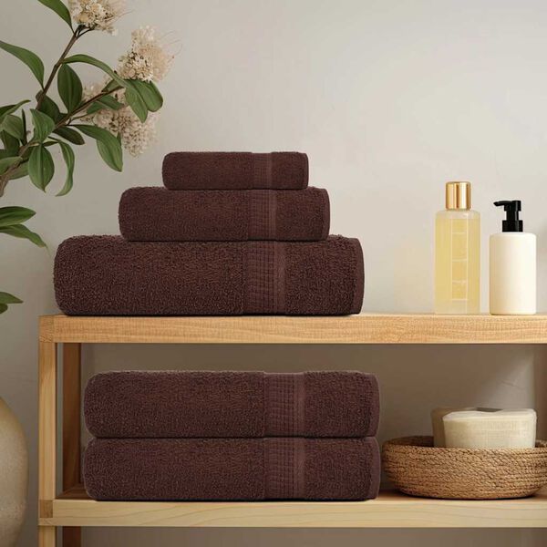 vidaXL Duscht&uuml;cher FROGN 2 Stk. Braun 70x140 cm 360 g/m&sup2;