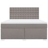vidaXL Boxspringbett mit Matratze Taupe 180x200 cm Stoff