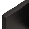 vidaXL Waschtischplatte Dunkelbraun 100x30x(2-4)cm Massivholz