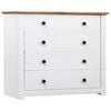 vidaXL Beistellschrank Wei&szlig; 80&times;40&times;73 cm Panama-Kiefer