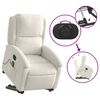 vidaXL Massagesessel mit Aufstehhilfe Elektrisch Creme Samt