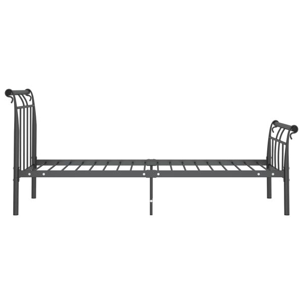 vidaXL Bettgestell Schwarz Metall 100x200 cm