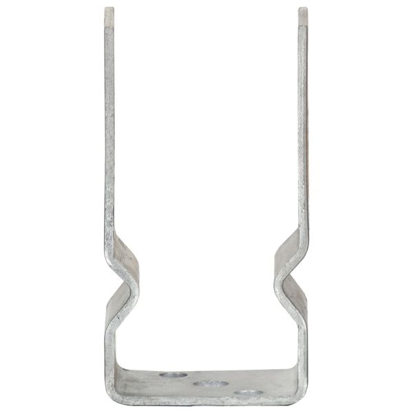 vidaXL Pfostentr&auml;ger 12 Stk. Silbern 7&times;6&times;15 cm Verzinkter Stahl