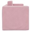 vidaXL Kinder-Schlafsofa 2-Sitzer Rosa Weicher Pl&uuml;sch