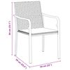 vidaXL Garten Essgruppe 5 pcs Schwarz Poly Rattan