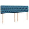 vidaXL Ottoman-Bett mit Matratze Dunkelblau 160x200 cm Samt