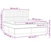 vidaXL Boxspringbett mit Matratze Dunkelgrau 160x200 cm Samt