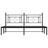vidaXL Bettgestell mit Kopfteil Metall Schwarz 183x213 cm