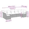 vidaXL Gartensofa-set mit Kissen 7 pcs Beige und Hellgrau Poly-Rattan