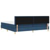 vidaXL Boxspringbett mit Matratze mit Matratze Blau 200 x 200 cm Stoff