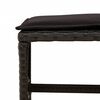 vidaXL 11-tlg. Garten-Essgruppe mit Kissen Schwarz Poly Rattan