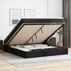 vidaXL Ottoman-Bett mit Matratze Schwarz 180x200 cm Kunstleder