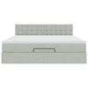 vidaXL Ottoman-Bett mit Matratze Hellgrau 160x200 cm Samt