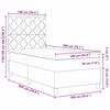 vidaXL Boxspringbett mit Matratze mit LED Schwarz 100 x 200 cm Stoff