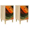 vidaXL Nachttisch ZAANDAM 2 stk. Sonoma-Eiche 36 x 33 x 60 cm
