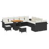 vidaXL Gartensofa-set 13 stk. Schwarz Poly-Rattan