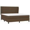 vidaXL Boxspringbett mit Matratze Dunkelbraun 160x200 cm Stoff