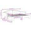 vidaXL Tagesbett Ausziehbar Rosa 80x200 cm Samt