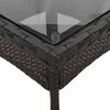 vidaXL 5-tlg. Garten-Essgruppe mit Kissen Schwarz Poly Rattan und Glas