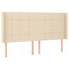 vidaXL LED Kopfteil Creme 163x16x118/128 cm Stoff