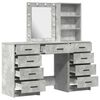 vidaXL Schminktisch 3 pcs Grau 40 x 41 x 135 cm Holzwerkstoff