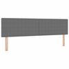 vidaXL LED Boxspringbett Hellgrau und Wei&szlig; 180 x 200 cm Cordstoff
