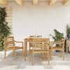 vidaXL 5-tlg. Garten-Essgruppe Massivholz Teak