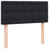 vidaXL Boxspringbett mit Matratze Schwarz 80x220 cm Samt