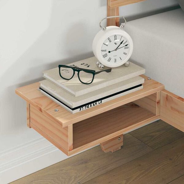 vidaXL Bettrahmen mit Kopfteil Braun 135 x 190 cm Massives Kiefernholz