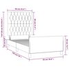 vidaXL Bettgestell ohne Matratze Hellgrau 90x190 cm Samt