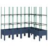 vidaXL Pflanzk&uuml;bel mit Rankgitter Blaugrau 160x120x142,5 cm PP