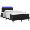 vidaXL LED Boxspringbett mit Matratze Schwarz 120 x 190 cm Samt