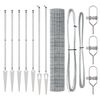 vidaXL Zaun mit Pfosten Silber 1,6 x 10 m Stahl