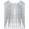 vidaXL Gabionen Hochbeet Silber 150 x 50 x 60 cm Verzinkter Stahl