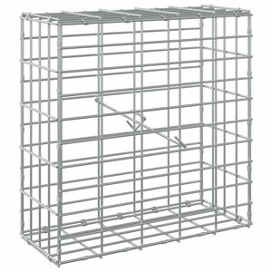 vidaXL Gabione mit 5 mm Draht und 5x10 cm Maschen 50x20x50 cm