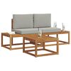 vidaXL Outdoor-Sofagarnitur mit Kissen 3 pcs Natur