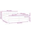 vidaXL Boxspringbett mit Matratze Dunkelgrau 180x220 cm Samt